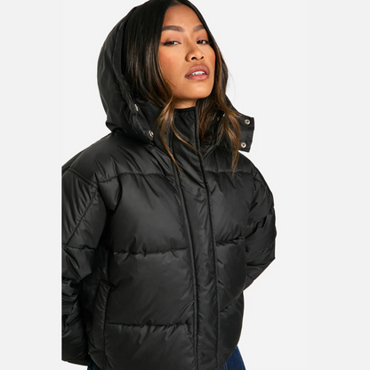 Mia – Black Puffer Jacket for Women - Stylish & Warm | Winter Coat
