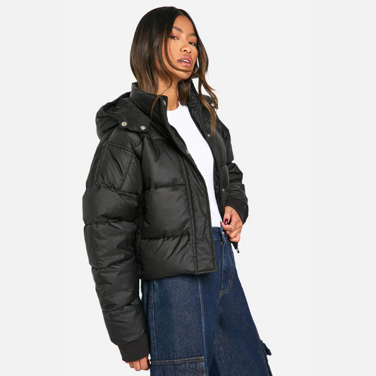 Mia – Black Puffer Jacket for Women - Stylish & Warm | Winter Coat