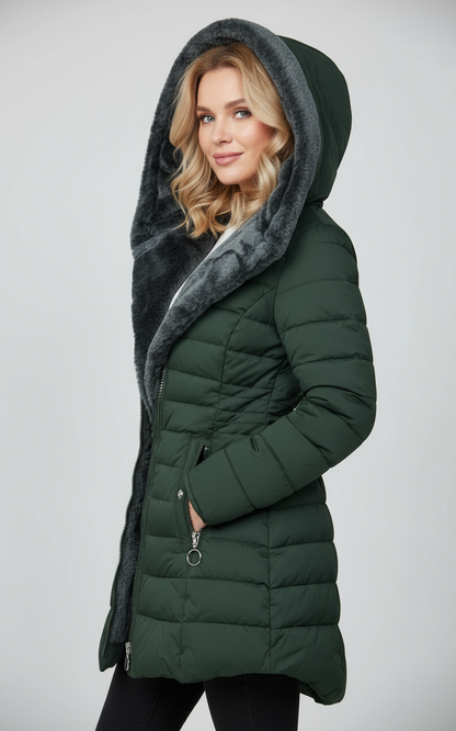 Vinterjakke med varm pelsfôr