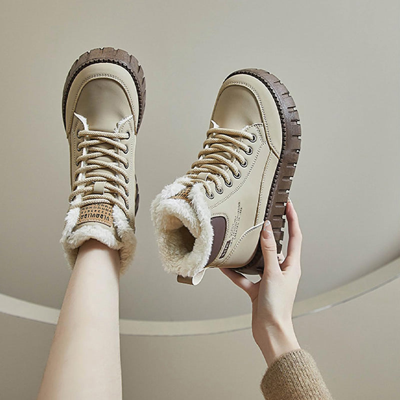 Varme utendørs snøstøvler for kvinner om vinteren