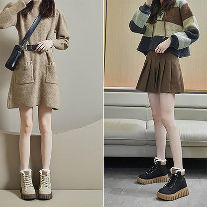 Varme utendørs snøstøvler for kvinner om vinteren